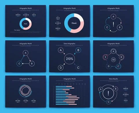 Modern infographic vector elements for business brochures. Use in website, co イラスト素材