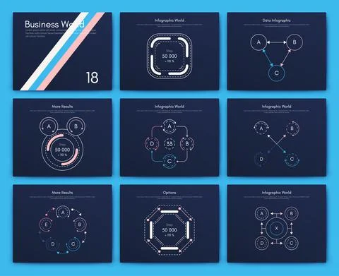Modern infographic vector elements for business brochures. Use in website, co Stock Illustration