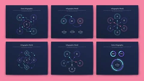 Modern infographic vector elements for business brochures. Use in website, co イラスト素材