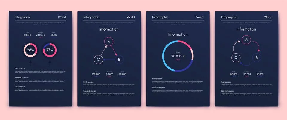 Modern infographic vector elements for business brochures. Use in website, co Stock Illustration