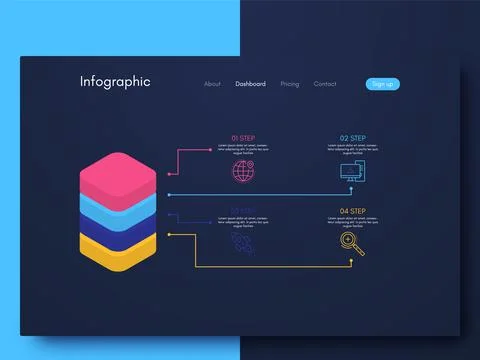 Modern infographic vector elements for business brochures. Use in website, co Illustrazione stock