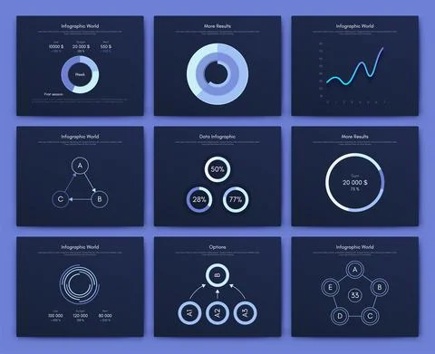 Modern infographic vector elements for business brochures. Use in website, co Illustrazione stock