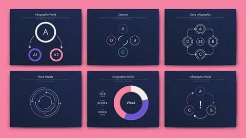 Modern infographic vector elements for business brochures. Use in website, co Illustrazione stock