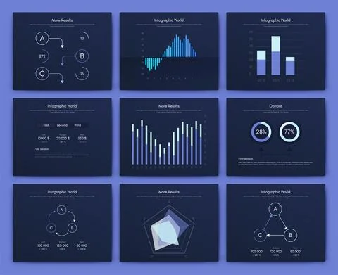 Modern infographic vector elements for business brochures. Use in website, co Stock Illustration