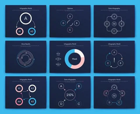 Modern infographic vector elements for business brochures. Use in website, co Illustrazione stock
