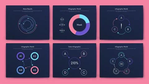 Modern infographic vector elements for business brochures. Use in website, co Illustrazione stock