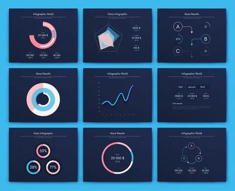 Modern infographic vector elements for business brochures. Use in website, co イラスト素材