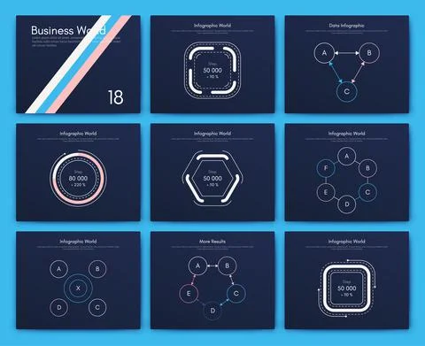 Modern infographic vector elements for business brochures. Use in website, co Stock Illustration