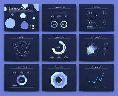 Modern infographic vector elements for business brochures. Use in website, co Stockillustratie