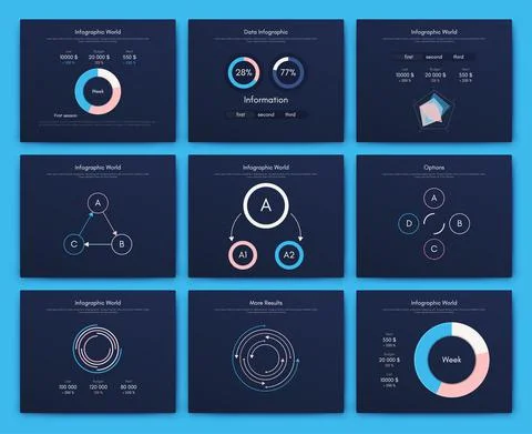 Modern infographic vector elements for business brochures. Use in website, co イラスト素材