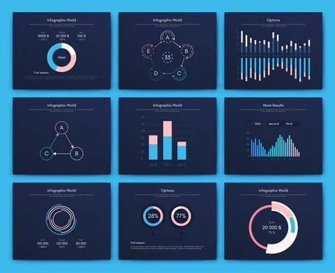 Modern infographic vector elements for business brochures. Use in website, co Stockillustratie