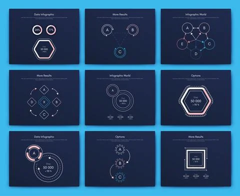 Modern infographic vector elements for business brochures. Use in website, co Stock Illustration