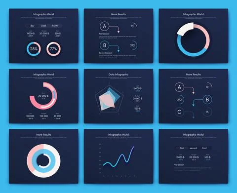 Modern infographic vector elements for business brochures. Use in website, co Stockillustratie