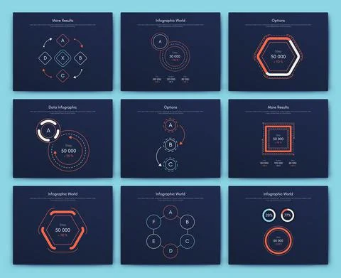 Modern infographic vector elements for business brochures. Use in website, co Illustrazione stock