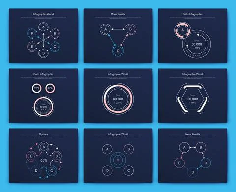 Modern infographic vector elements for business brochures. Use in website, co Illustrazione stock