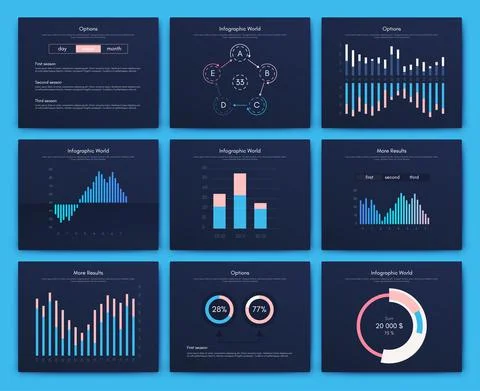 Modern infographic vector elements for business brochures. Use in website, co Stock Illustration