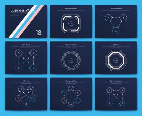 Modern infographic vector elements for business brochures. Use in website, co Stock Illustration