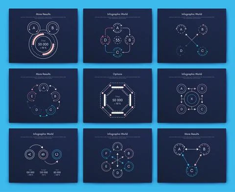 Modern infographic vector elements for business brochures. Use in website, co Illustrazione stock