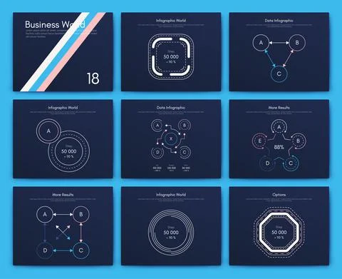 Modern infographic vector elements for business brochures. Use in website, co Illustrazione stock