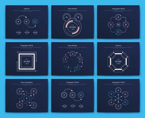 Modern infographic vector elements for business brochures. Use in website, co Illustrazione stock