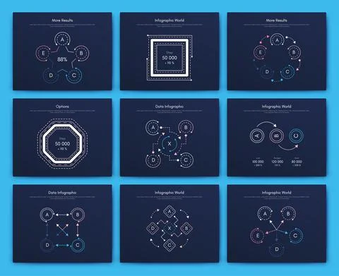 Modern infographic vector elements for business brochures. Use in website, co Stockillustratie