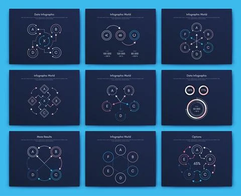 Modern infographic vector elements for business brochures. Use in website, co Illustrazione stock