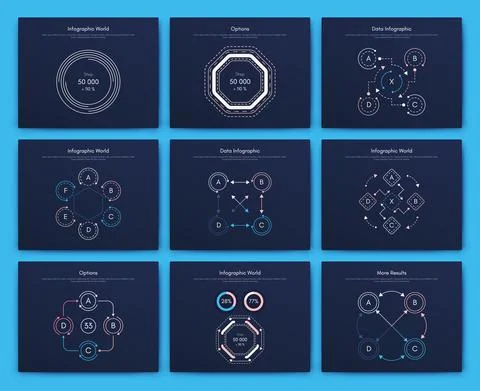 Modern infographic vector elements for business brochures. Use in website, co Stock Illustration