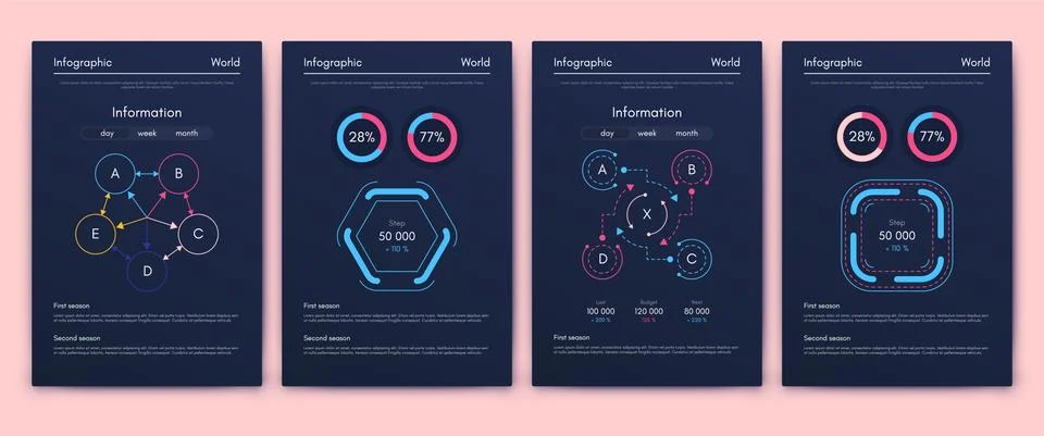 Modern infographic vector elements for business brochures. Use in website, co Stock Illustration
