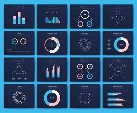 Modern infographic vector elements for business brochures. Use in website, co Stock Illustration