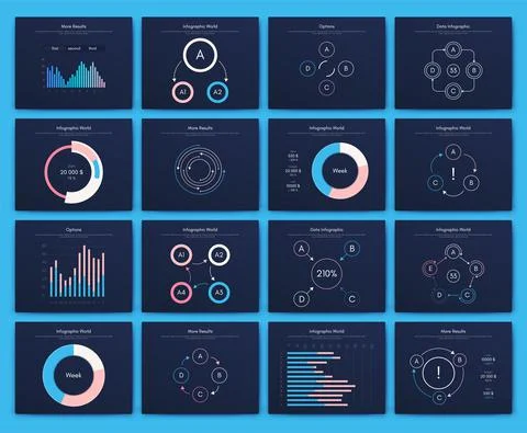 Modern infographic vector elements for business brochures. Use in website, co Stock Illustration