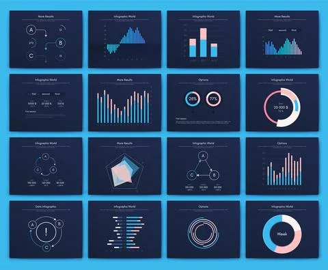 Modern infographic vector elements for business brochures. Use in website, co Stock Illustration