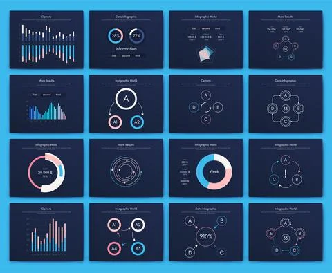 Modern infographic vector elements for business brochures. Use in website, co Stock Illustration