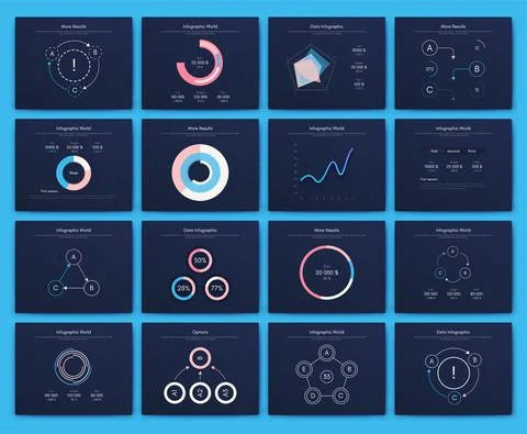 Modern infographic vector elements for business brochures. Use in website, co Stock Illustration