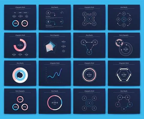 Modern infographic vector elements for business brochures. Use in website, co Stock Illustration