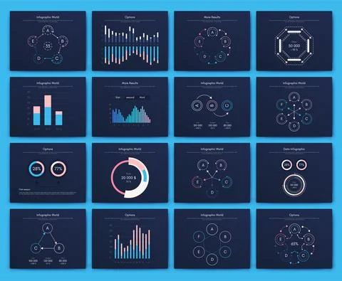 Modern infographic vector elements for business brochures. Use in website, co イラスト素材