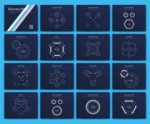 Modern infographic vector elements for business brochures. Use in website, co 스톡 일러스트