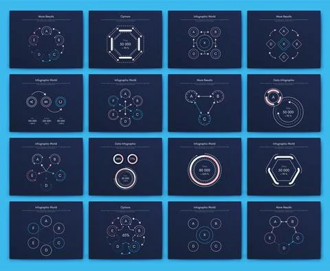 Modern infographic vector elements for business brochures. Use in website, co Illustrazione stock