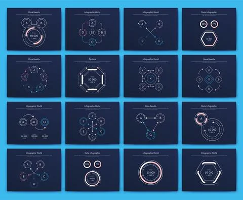 Modern infographic vector elements for business brochures. Use in website, co Illustrazione stock