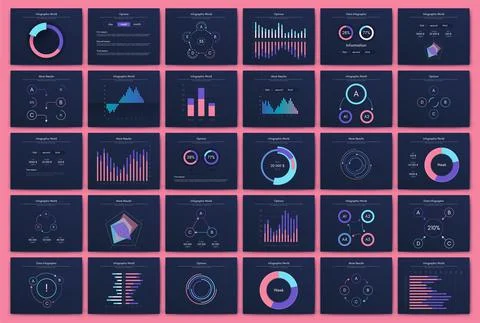Modern infographic vector elements for business brochures. Use in website, co Stock Illustration