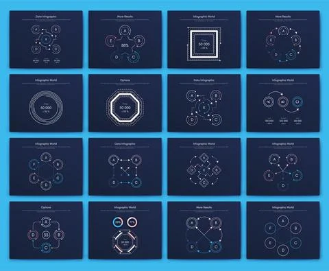 Modern infographic vector elements for business brochures. Use in website, co Illustrazione stock