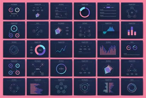 Modern infographic vector elements for business brochures. Use in website, co Illustrazione stock