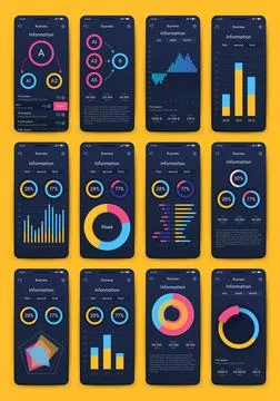 Modern infographic vector elements for business brochures. Use in website, co Stock Illustration