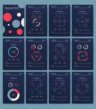 Modern infographic vector elements for business brochures. Use in website, co Stock Illustration