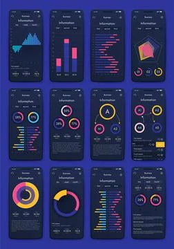 Modern infographic vector elements for business brochures. Use in website, co Illustrazione stock