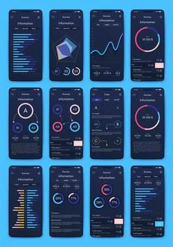 Modern infographic vector elements for business brochures. Use in website, co Stock Illustration