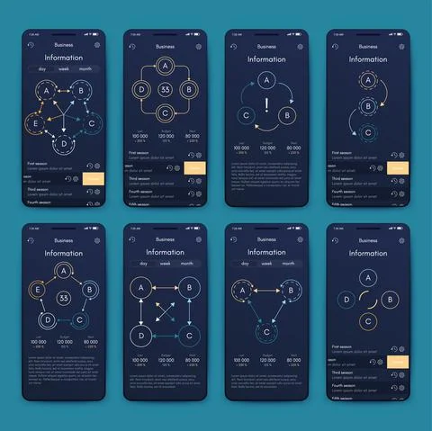 Modern infographic vector elements for business brochures. Use in website, co イラスト素材