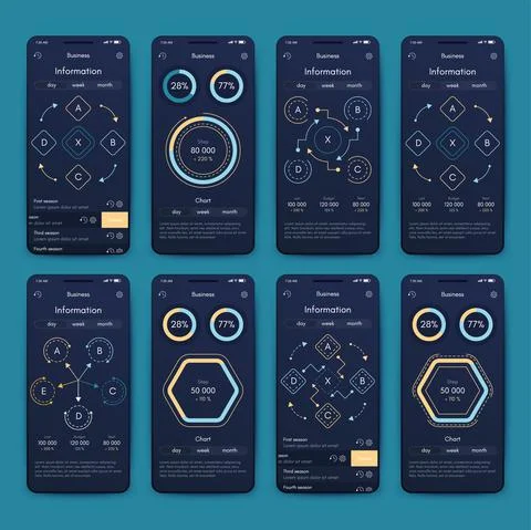 Modern infographic vector elements for business brochures. Use in website, co Illustrazione stock