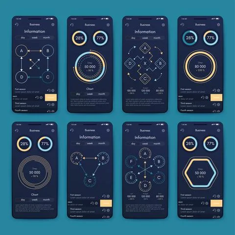 Modern infographic vector elements for business brochures. Use in website, co Stock Illustration