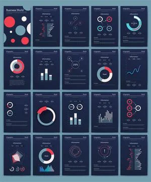 Modern infographic vector elements for business brochures. Use in website Stock Illustration