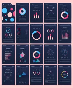 Modern infographic vector elements for business brochures. Use in website Stock Illustration